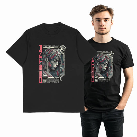 COOLMIND Funny Graphic Cotton T-Shirt | Black