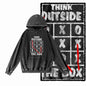 Think Outside the Box Acid-Washed Black Graphic Hoodie
