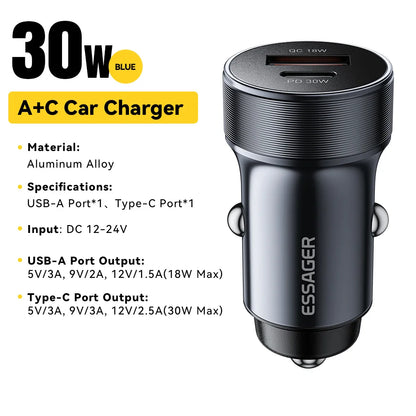 Essager 30W Mini Quick Charge Car Charger