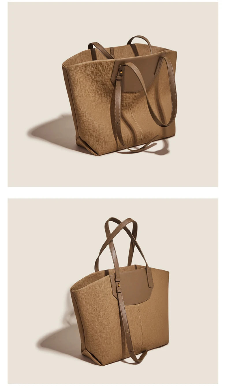 FOXER Luxury Cow Leather Tote Bag