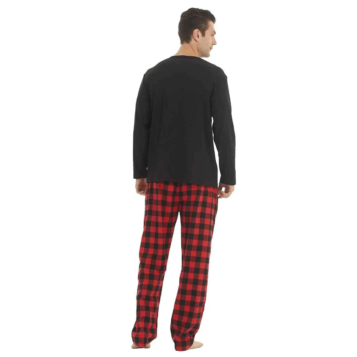Men's flannel pajama set from ShopHub NZ featuring a cozy plaid design, perfect for relaxing evenings and comfortable sleep.