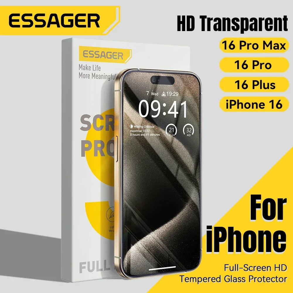 Essager Screen Protector for iPhone 16, 15, 14, and 13 Pro Max Plus - ShopHub
