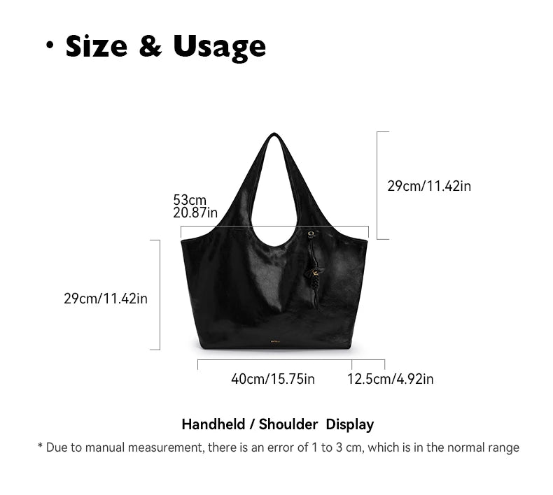 BAFELLI Soft Leather Large Capacity Work Tote Bag