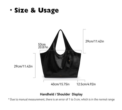 BAFELLI Soft Leather Large Capacity Work Tote Bag