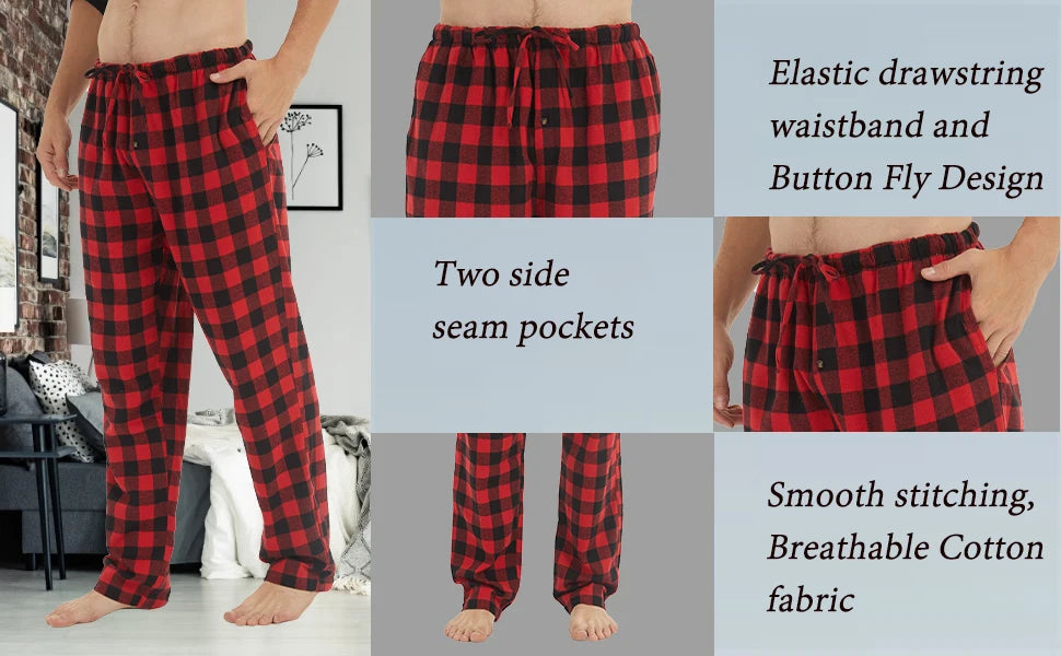 Mens Flannel Pajama Pants - Cozy Comfort for Perfect Lounging