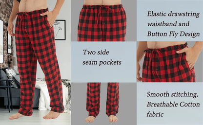 Mens Flannel Pajama Pants - Cozy Comfort for Perfect Lounging