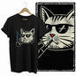 COOLMIND Black Cat Graphic T-Shirt | Women's 50-Design