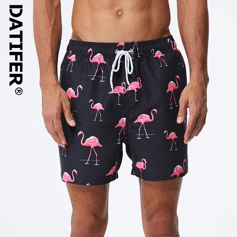 Men's summer boardshorts by ShopHub NZ with breathable mesh lining, elastic waist, side pockets, ideal for gym and beach wear