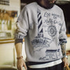 MADEN Grey Lighthouse Crew-Neck Sweater