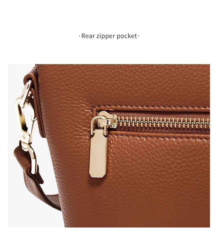 FOXER Lady's Shoulder Bag Cowhide Leather 2026 New Cross Body Bag Commute Work Handbag Casual Cellphone Purse