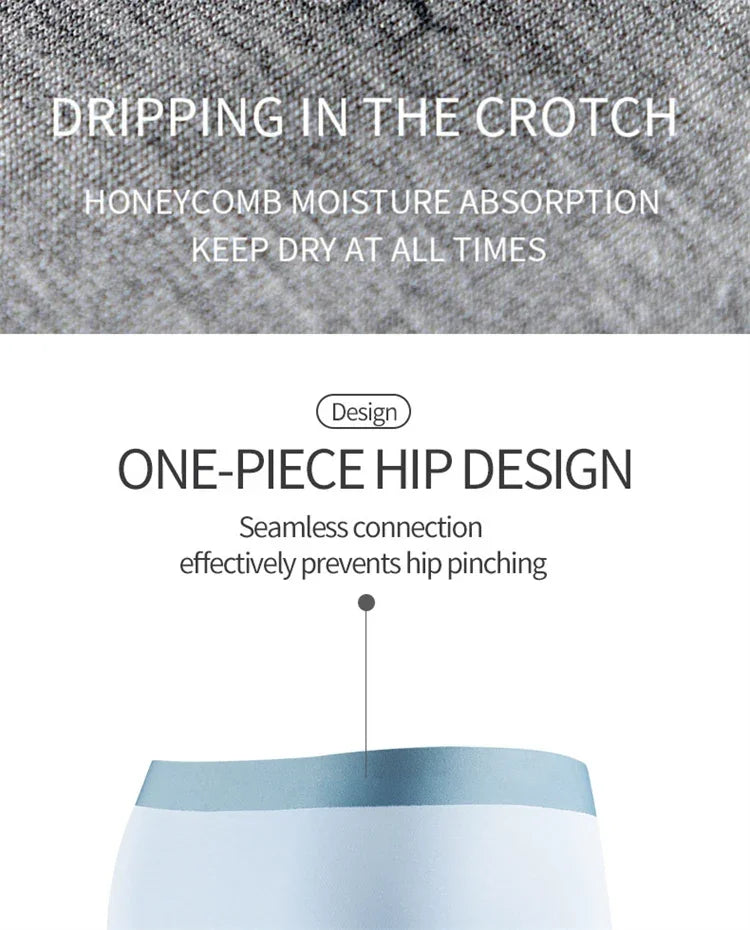 MiiOW Sexy Cotton Men Underpants - 4Pcs Graphene Antibacterial Breathable Boxer Briefs