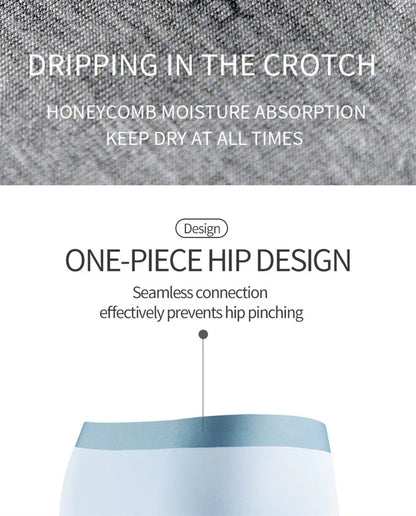 MiiOW Sexy Cotton Men Underpants - 4Pcs Graphene Antibacterial Breathable Boxer Briefs