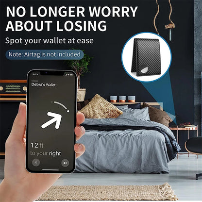 DIENQI Slim Carbon Fibre RFID Wallet
