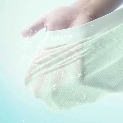 MiiOW 3Pcs Silky Ice Silk Men Underwear Boxers Antibacterial Mint Crotch Men's Panties Seamless Breathable Man Underpants Boxers