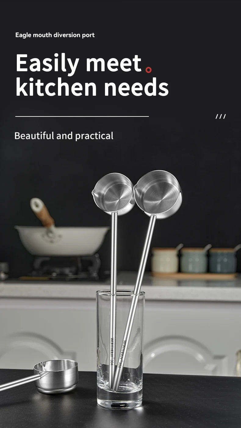 304 Stainless Steel Sauce Spoons with Long Handle