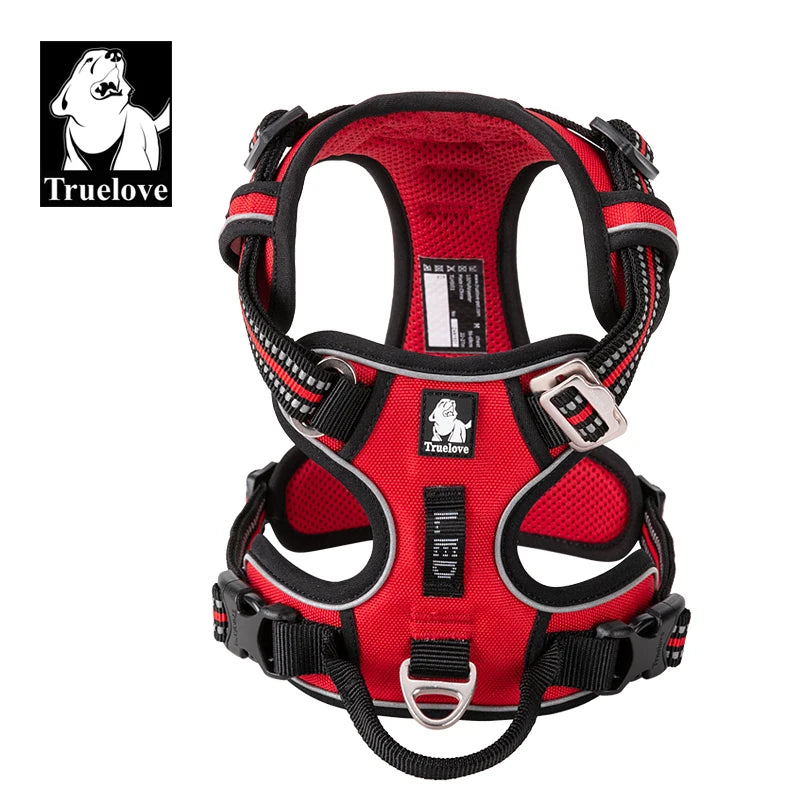 Truelove Pet Harness Fashionable Nylon Durable Dog Harness Reflective Breathable Padded Training Vest Luxury Pet Accessories