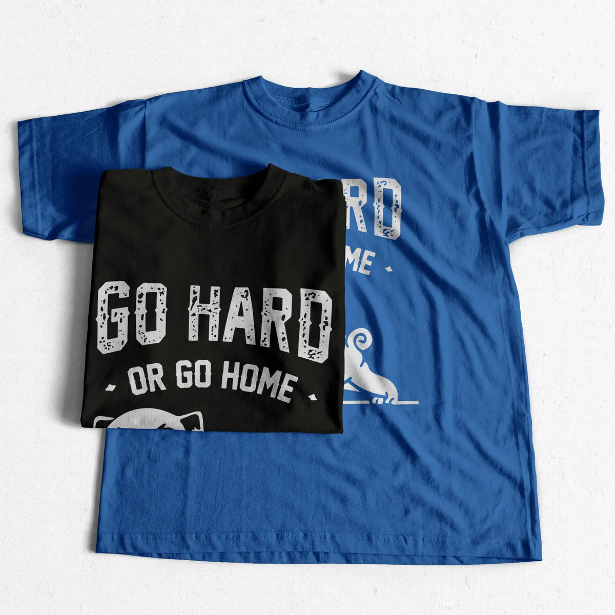 COOLMIND PU0116A Go Home or Go Hard Pug Tee