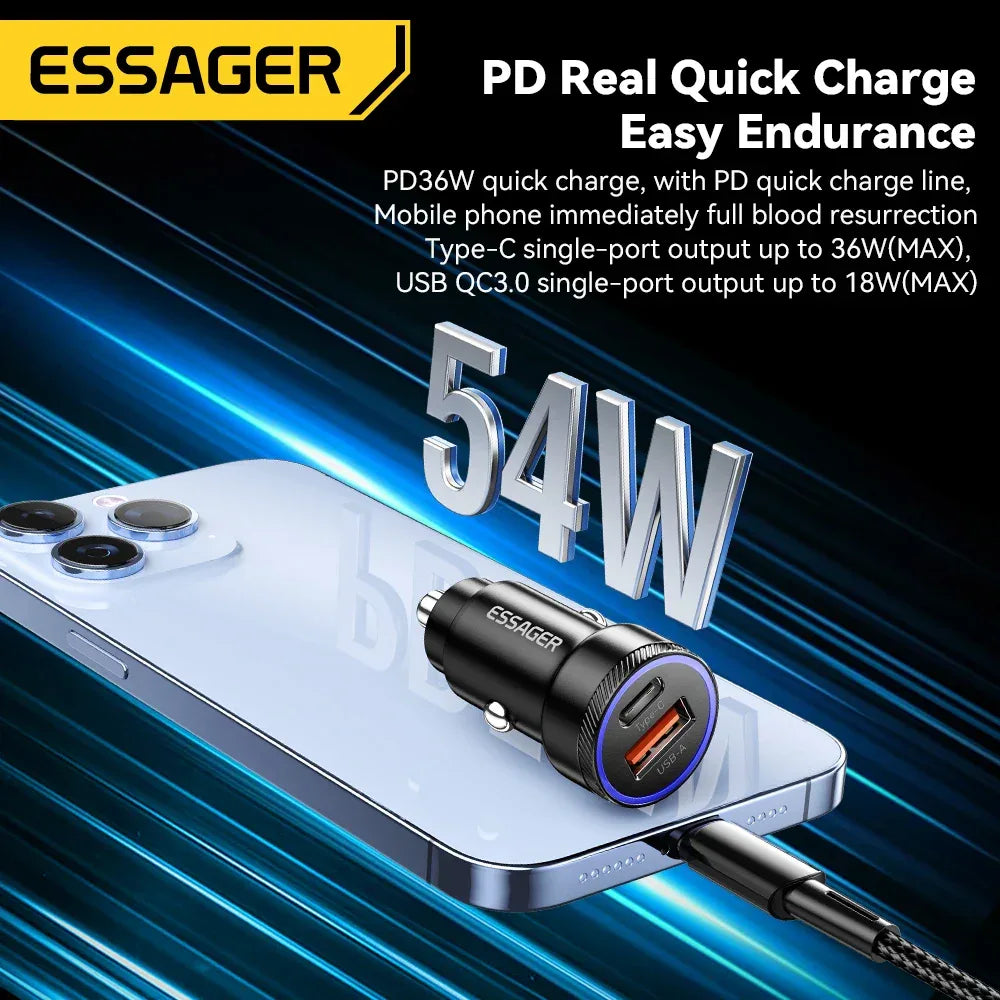 Essager 54W USB Car Charger - ShopHub