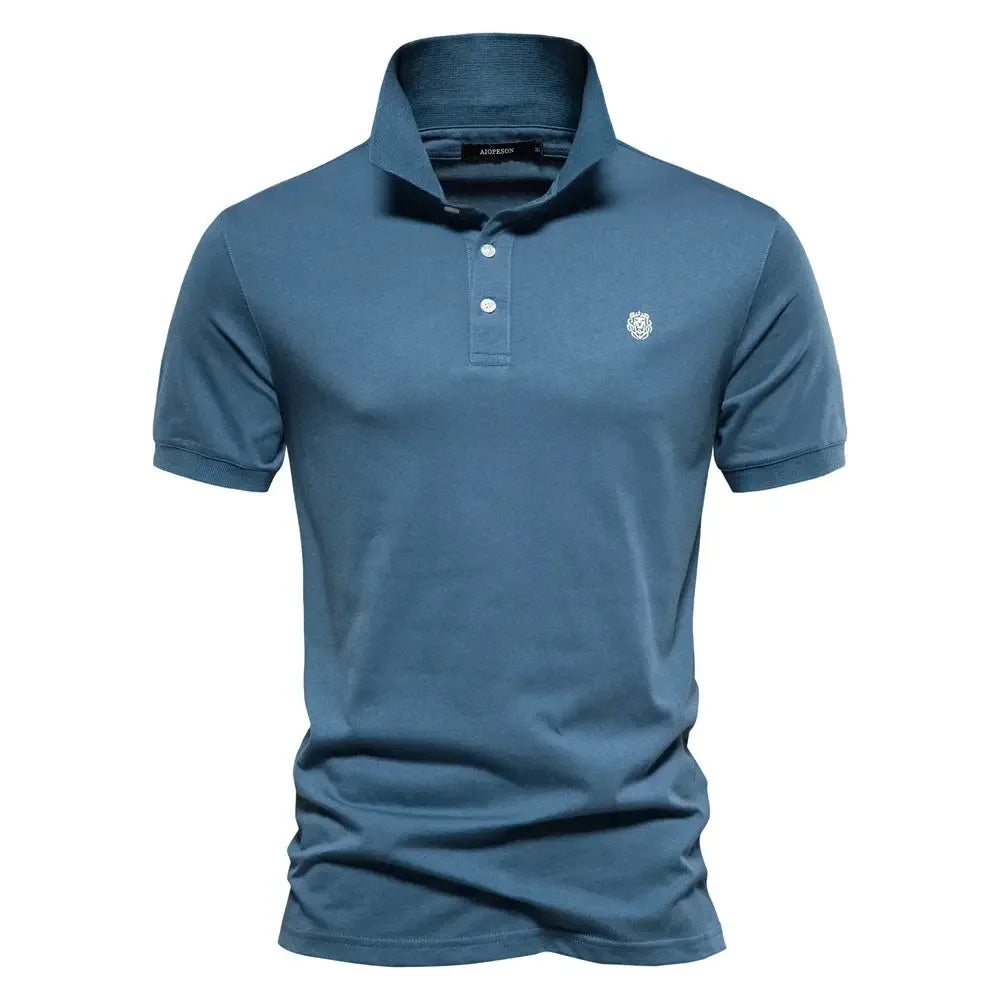 AIOPESON's 100% Cotton Embroidery Polo Shirts - ShopHub