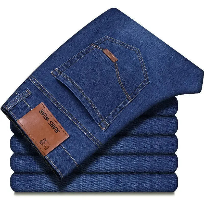 Men's Soft Straight Denim Jeans - ShopHub