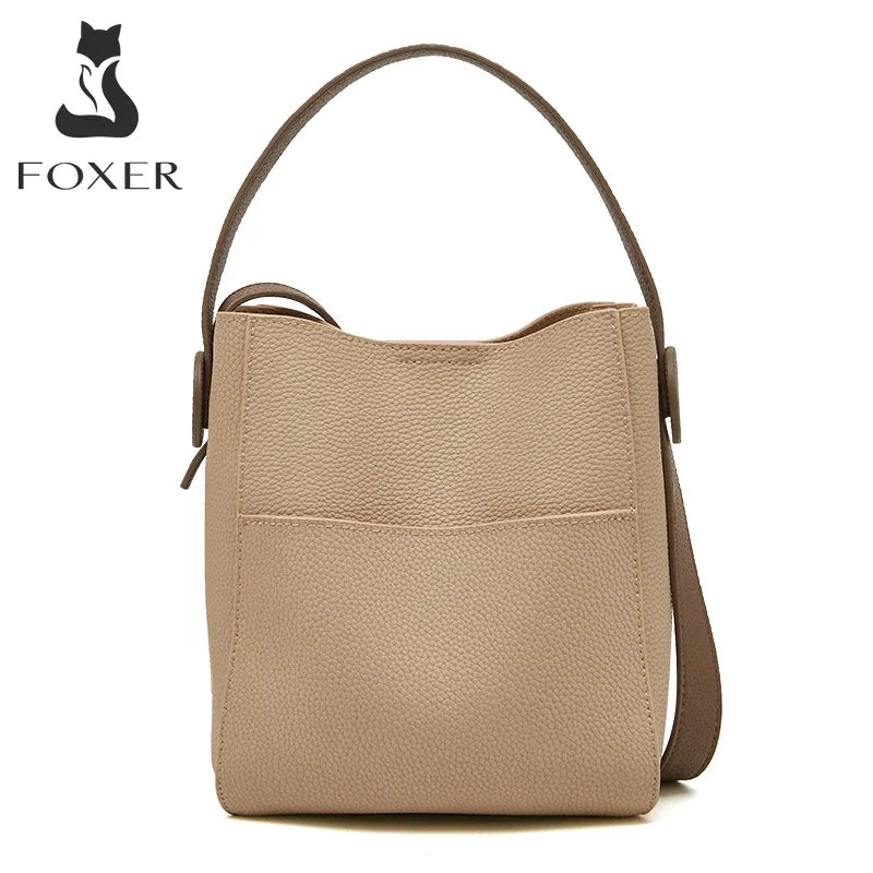 FOXER Split Leather Crossbody Shoulder Bag