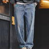 Maden Light Blue Splash-ink Graffiti Jeans