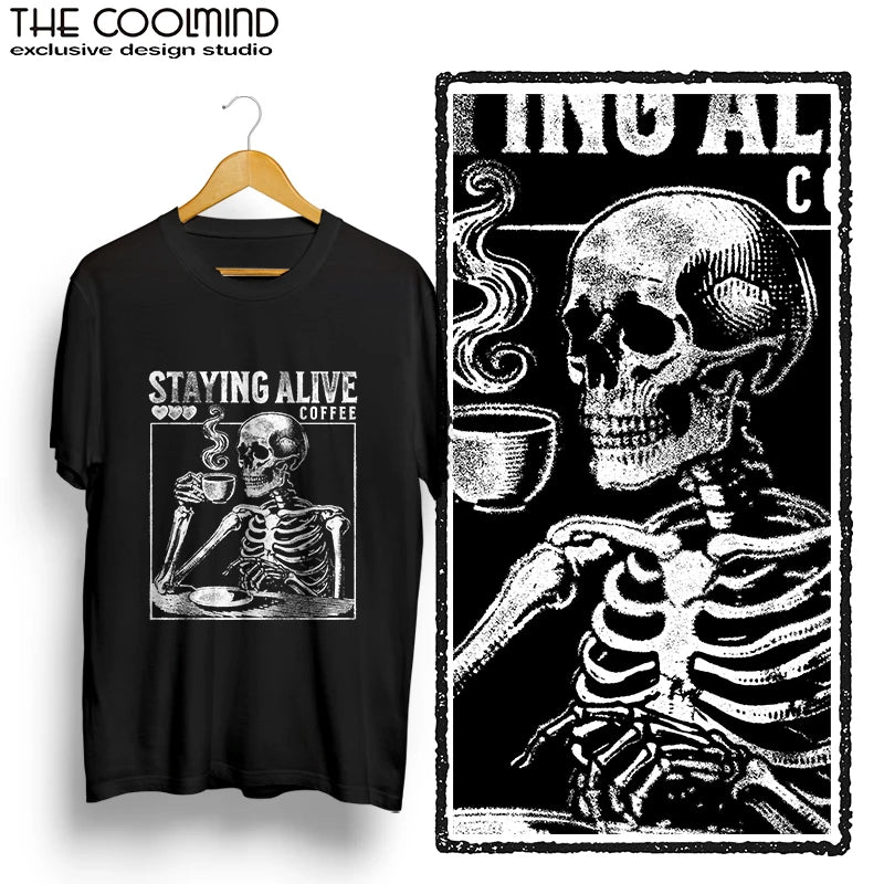 COOLMIND U0020 Skull Graphic Cotton Tee