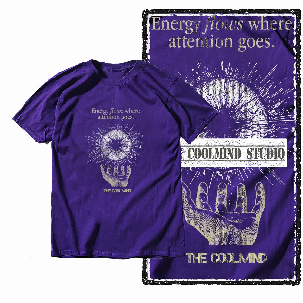 COOLMIND Cosmic Focus Graphic Cotton T-Shirt | Streetwear