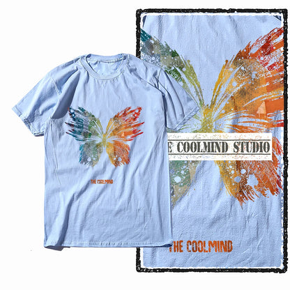 COOLMIND X0111 Butterfly Bliss Graphic Cotton Tee