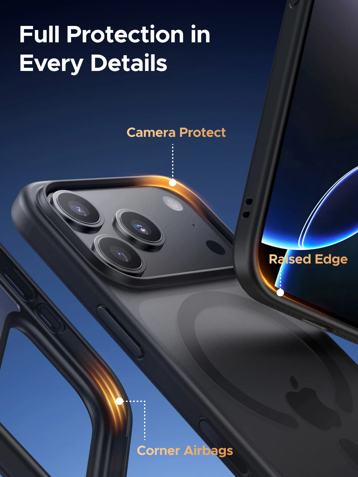 UGREEN Black Magnetic Case for iPhone 17 16