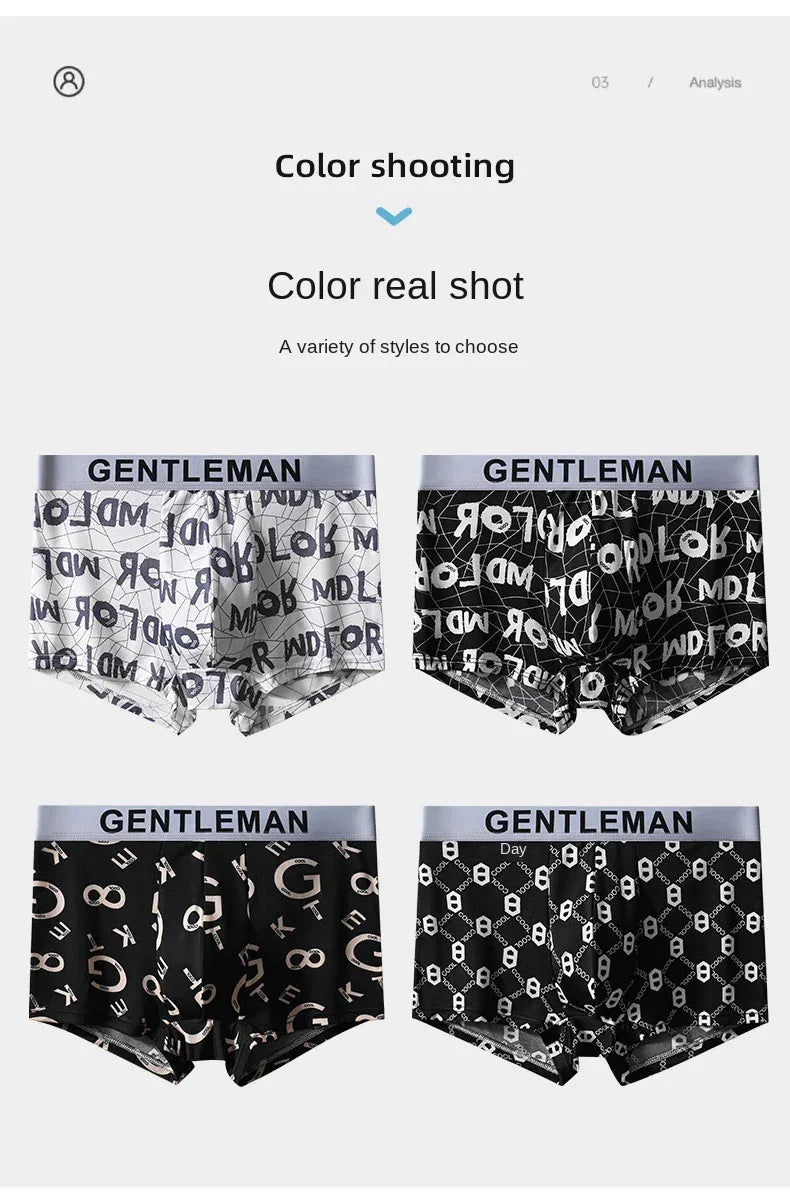 Men's Ice Silk Boxer Shorts - ShopHub