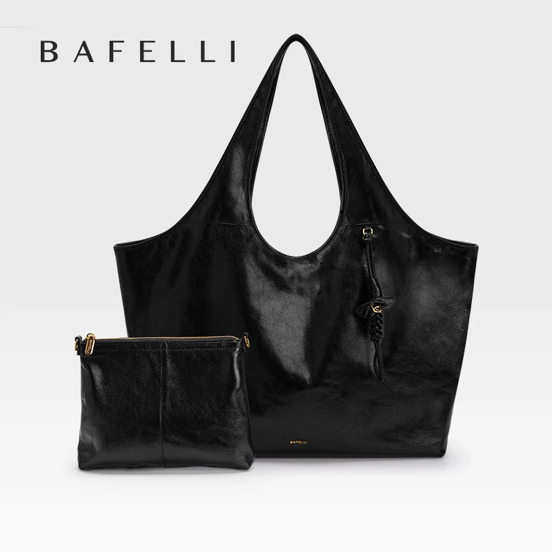 BAFELLI Soft Leather Large Capacity Work Tote Bag