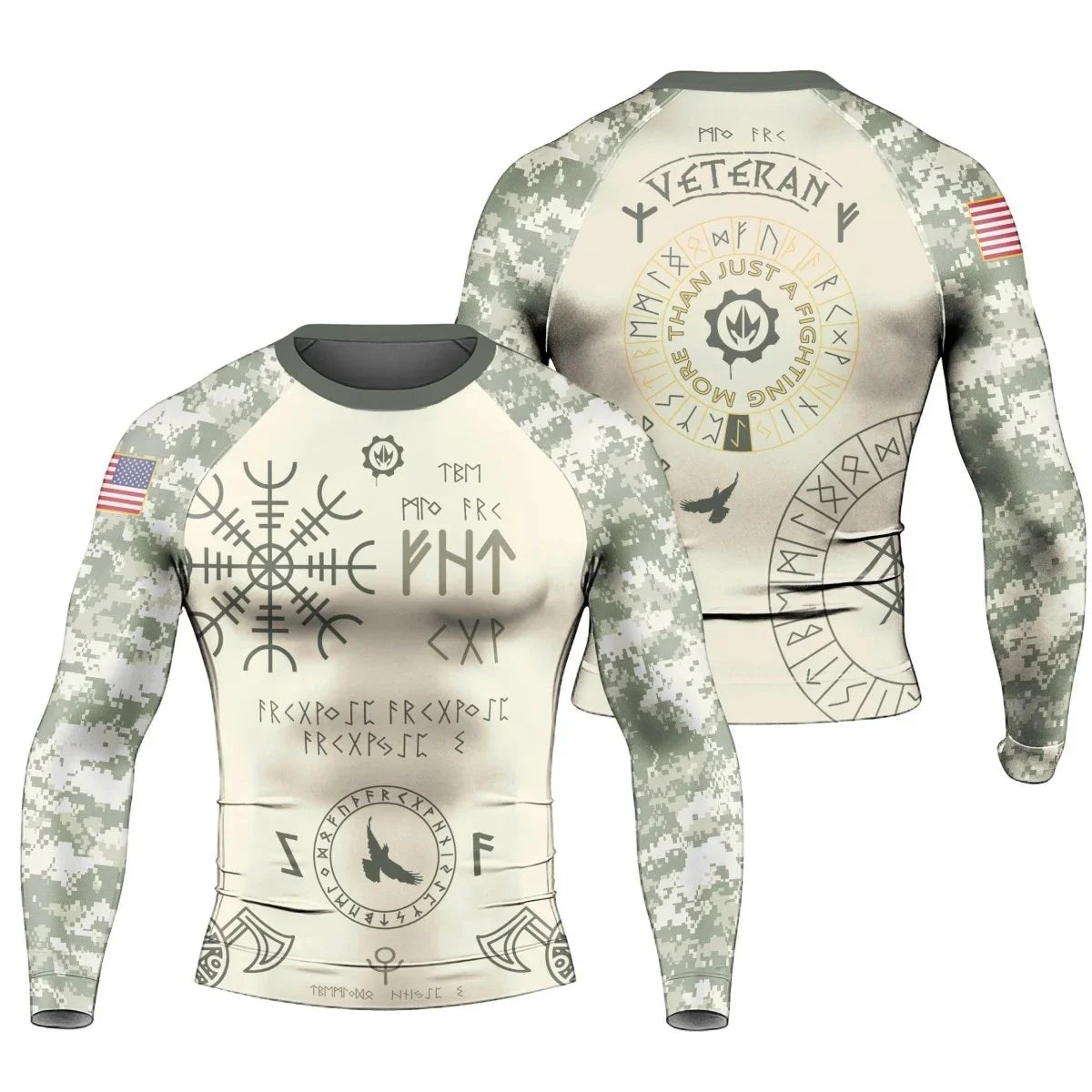 I Have A Dream Viking UPF50+ Compression Shirt for Men - Vintage Quick Dry Long Sleeve for Fitness and Fishing