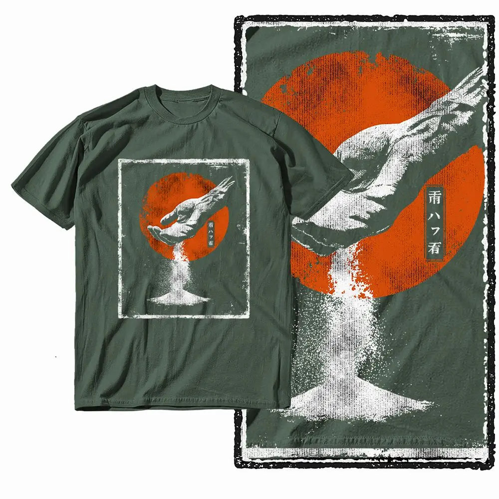 G28 Army Green Cotton Cool Dragon Graphic Men T-shirt |  Streetwear Big Size Vintage O-neck men's Tee Tshirt