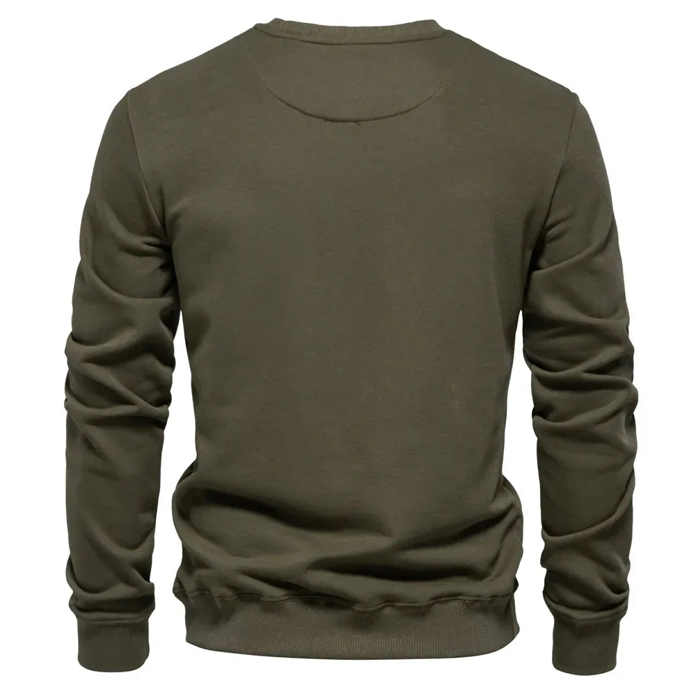 AIOPESON Cotton-Blend Men's Crew Neck Sweatshirts - ShopHub