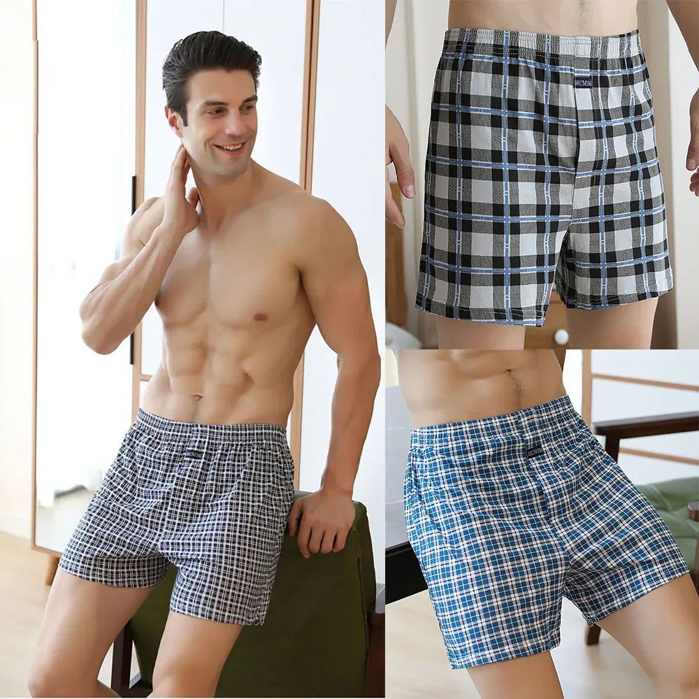 Men's 3 Pack 100% Cotton Pajama Shorts - ShopHub