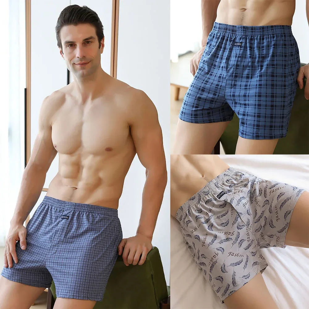 Men's 3 Pack 100% Cotton Pajama Shorts - ShopHub