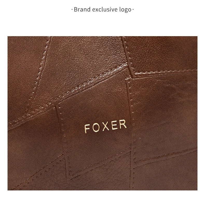 FOXER 2026 Spring New Tote Bag for Women Soft PVC Leather Daily Commute Shoulder Bag Vintage Casual Female Work Handbag