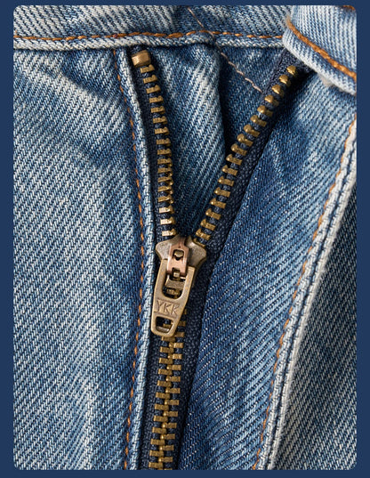SIMWOOD High Standard 2026 Summer New Loose Relax 14oz Fabric Hole Ripped Jeans Men Vintage Streetwear Fashion Denim Pants