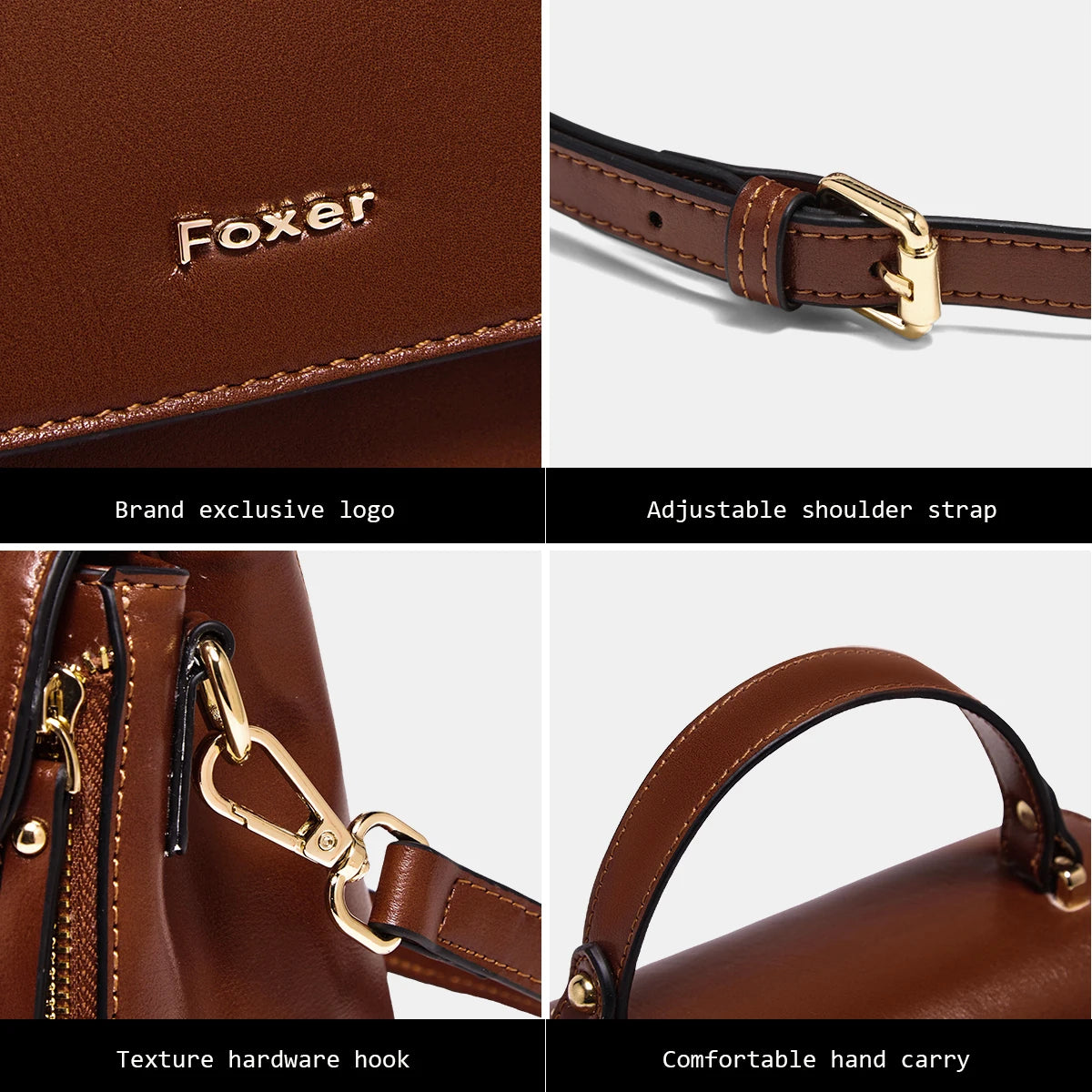 FOXER Brand Retro Women's Handbag