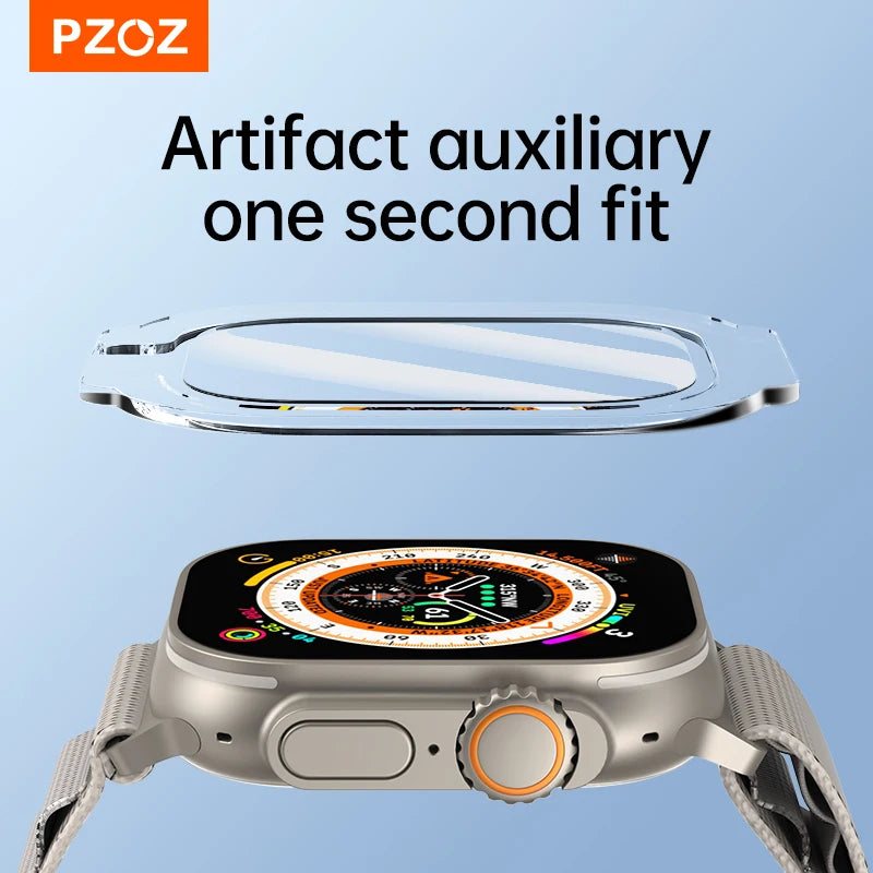 PZOZ Apple Watch Ultra 49mm Tempered Glass Screen Protector – 2-Pack