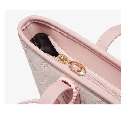 FOXER Summer New Women's Shoulder Bag PVC Leather Daily Tote Bag Female Commuting Purse Large Capacity Handbag for Everyday Use