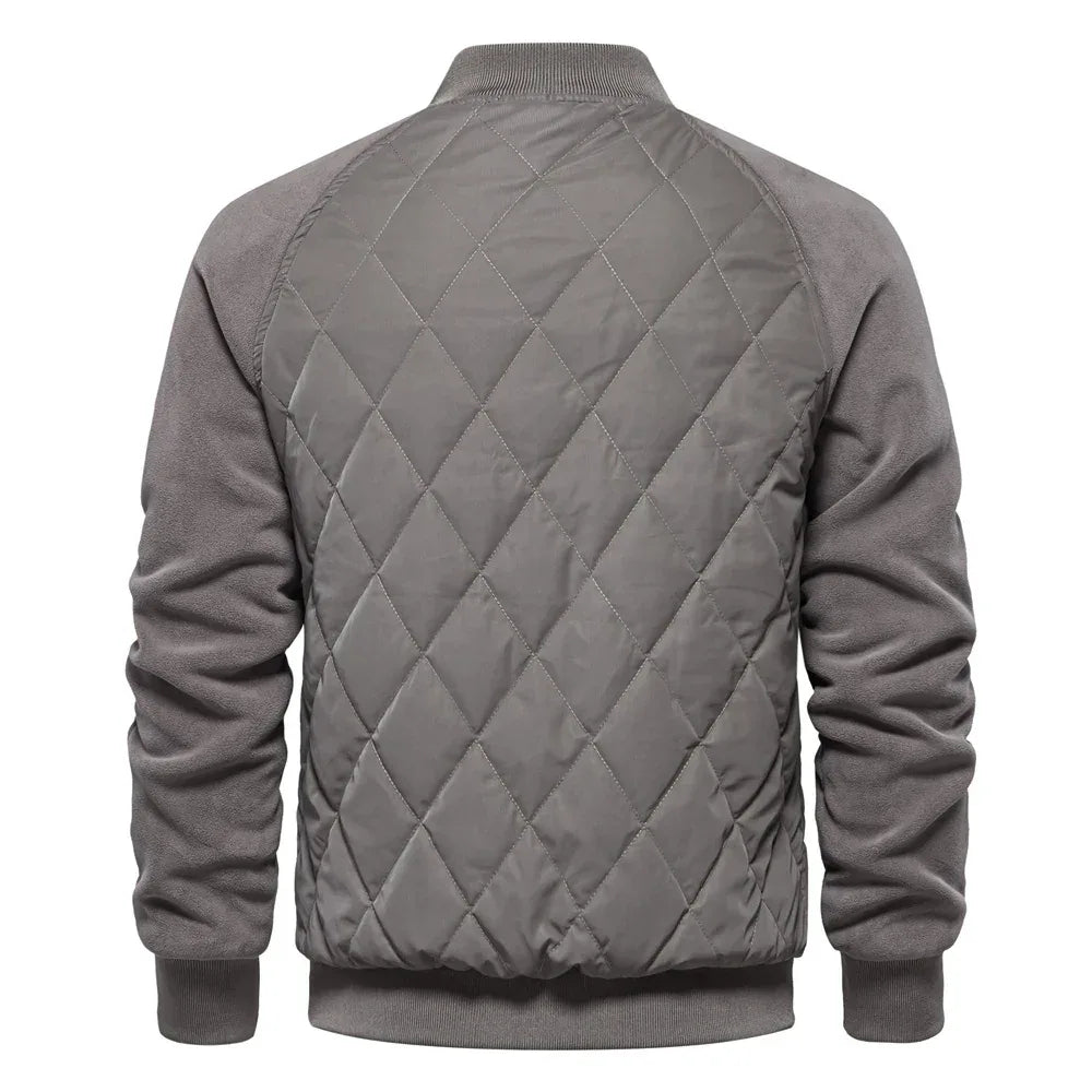 AIOPESON Men's Patchwork Thick Fleece Lined Baseball Bomber Jackets - ShopHub