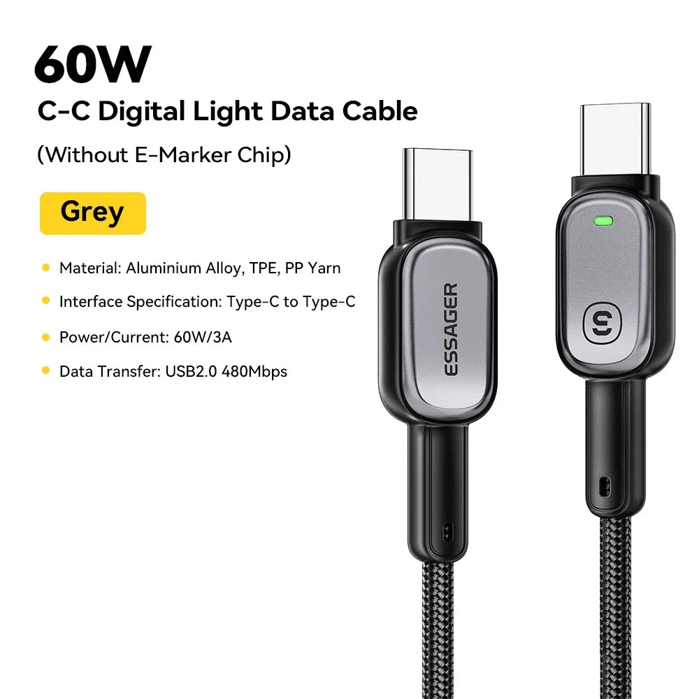 Essager LED 100W Type C to Type C Cable - ShopHub