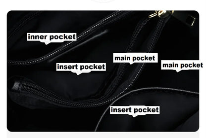 New Oxford &Leather Female Aesthetic Backpack School Bags Luxury Designer for Girls Women Backpacks Travel Light Weight - SC1708