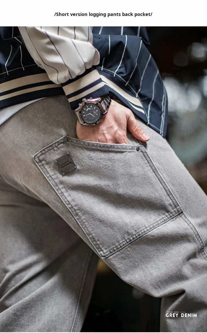 Maden Vintage Heavyweight Washed Gray Jeans