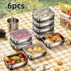 6Pcs Stainless Steel Food Containers