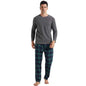 Men's flannel pajama set by ShopHub NZ featuring a cozy plaid design, ideal for comfortable evening relaxation.