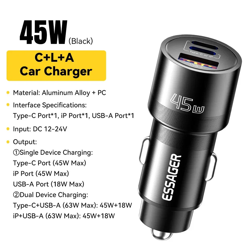 Essager iP Port Car Charger - ShopHub