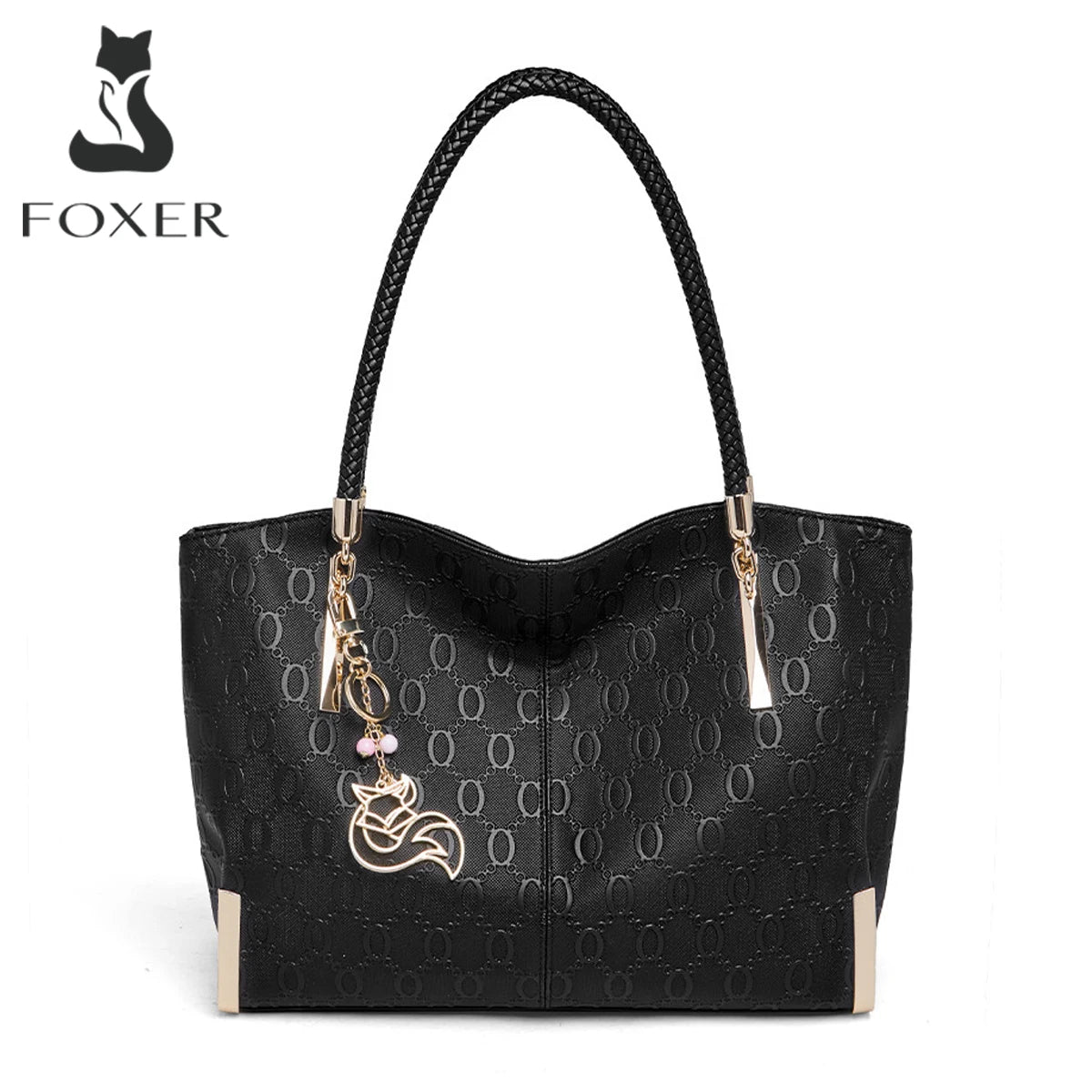FOXER Elegant Split Leather Handbag